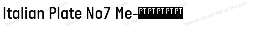 Italian Plate No7 Me字体转换
